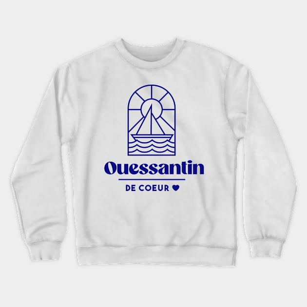 Ouessantin at heart - Brittany Morbihan 56 BZH Sea Island of Ouessant Crewneck Sweatshirt by Tanguy44